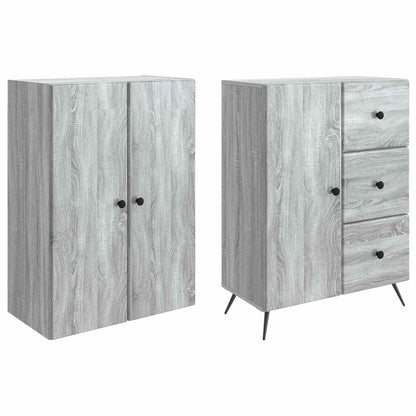 vidaXL Cabinet Set 2 pcs Grey Sonoma Engineered Wood