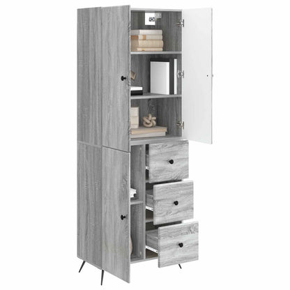 vidaXL Cabinet Set 2 pcs Grey Sonoma Engineered Wood