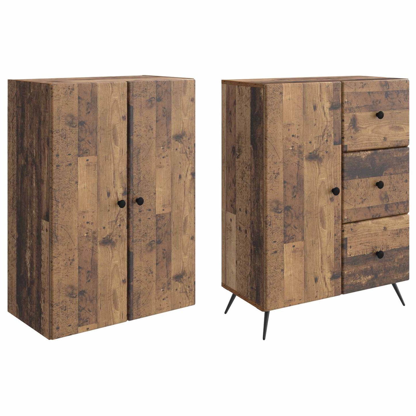 vidaXL Cabinet Set 2 pcs Old Wood Engineered Wood