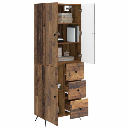 vidaXL Cabinet Set 2 pcs Old Wood Engineered Wood