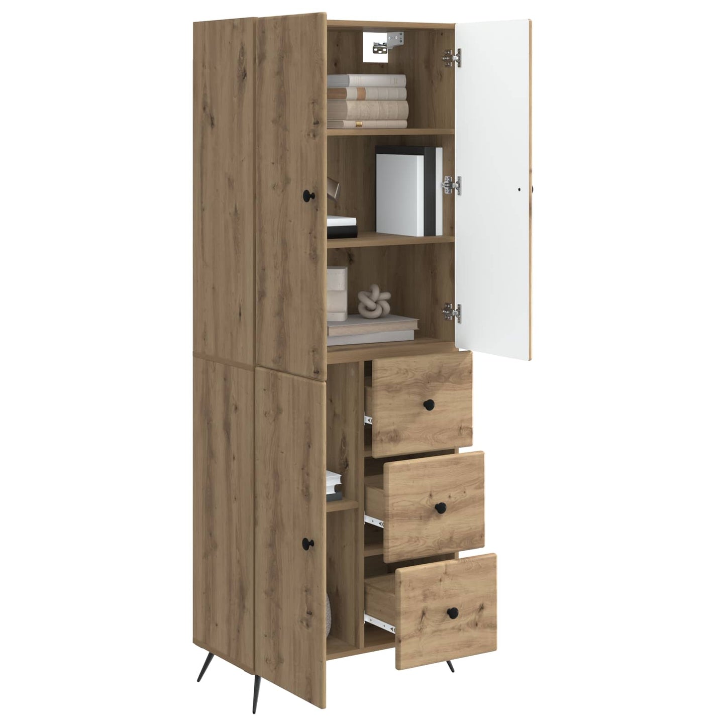 vidaXL Cabinet Set 2 pcs Artisan Oak Engineered Wood