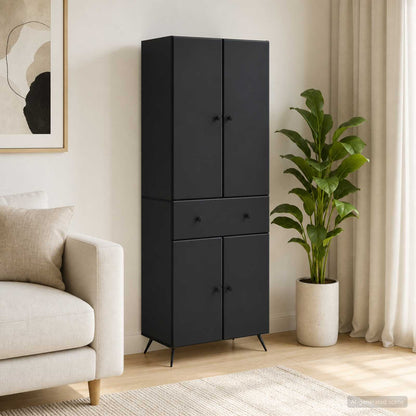 vidaXL 2 pcs Black