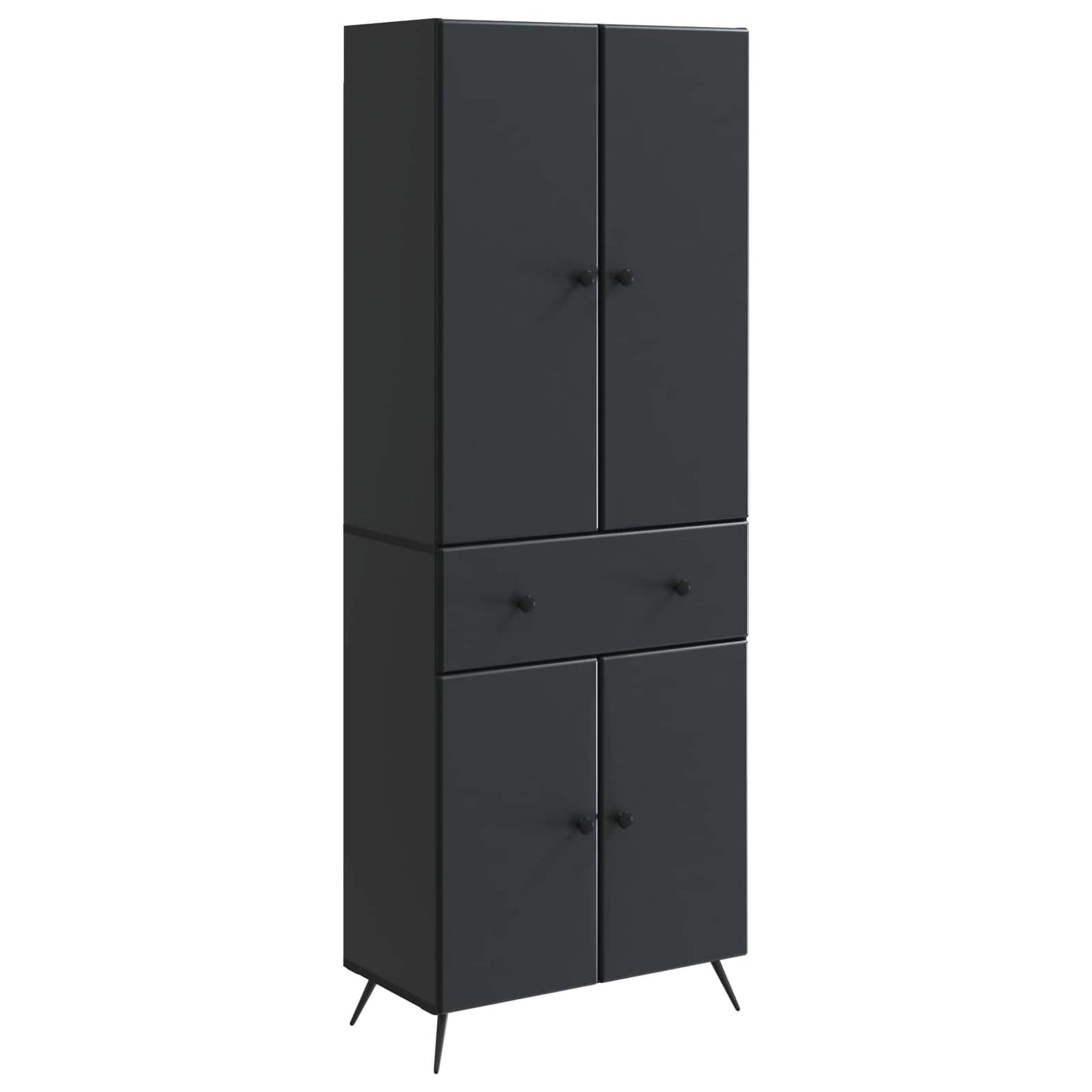 vidaXL 2 pcs Black