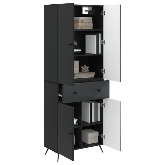 vidaXL 2 pcs Black