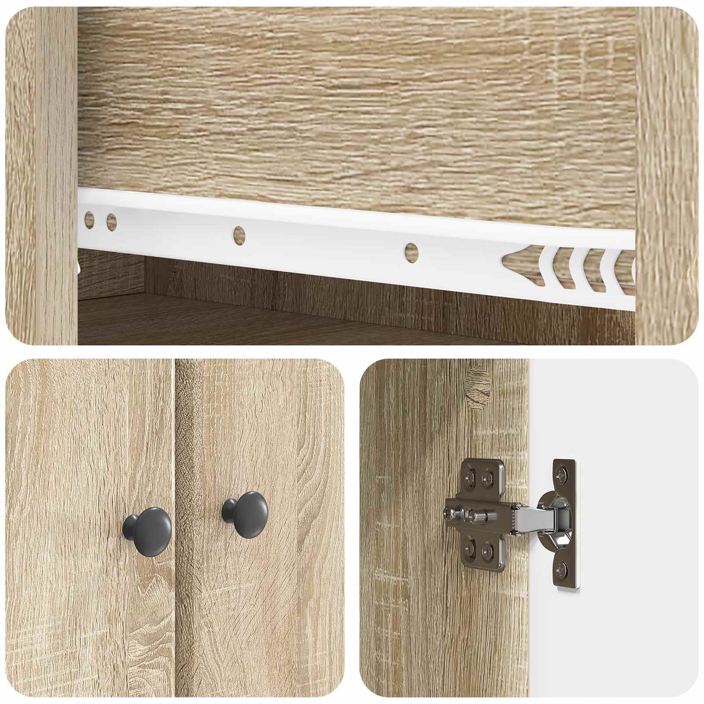 vidaXL 2 pcs Sonoma Oak