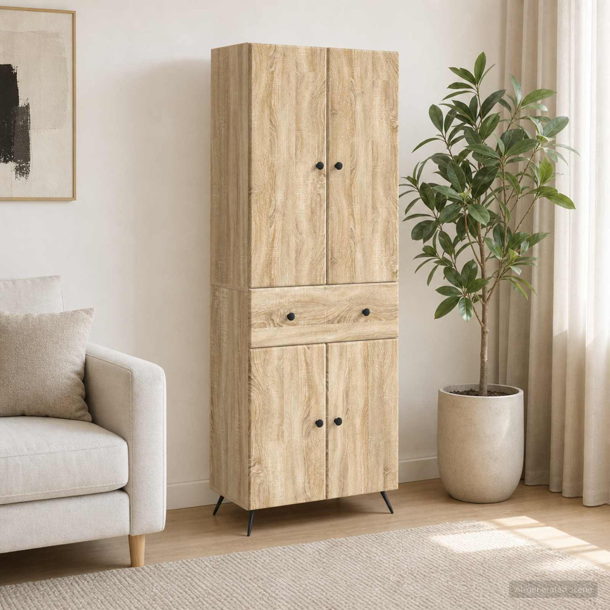 vidaXL 2 pcs Sonoma Oak