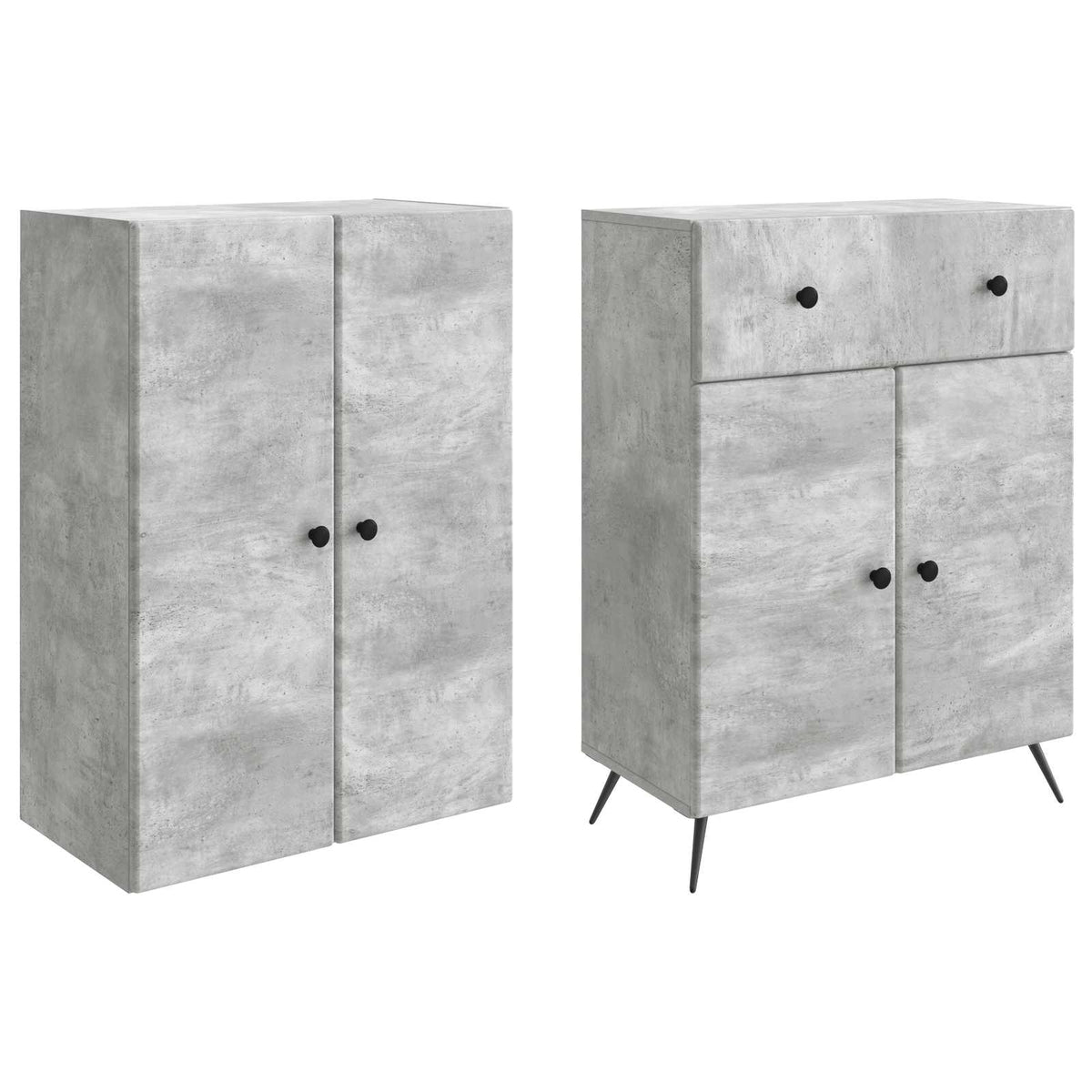 vidaXL 2 pcs Concrete Grey