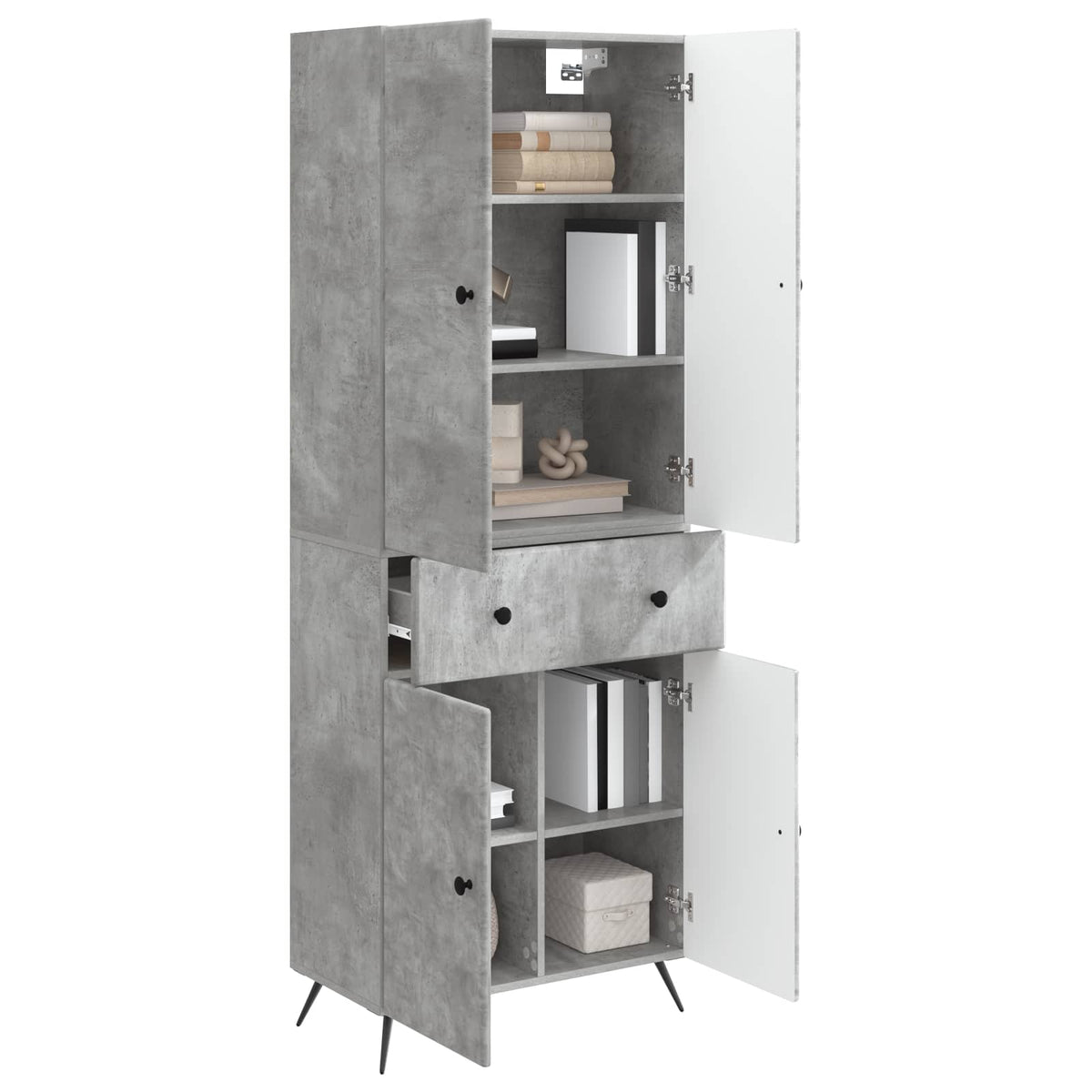 vidaXL 2 pcs Concrete Grey