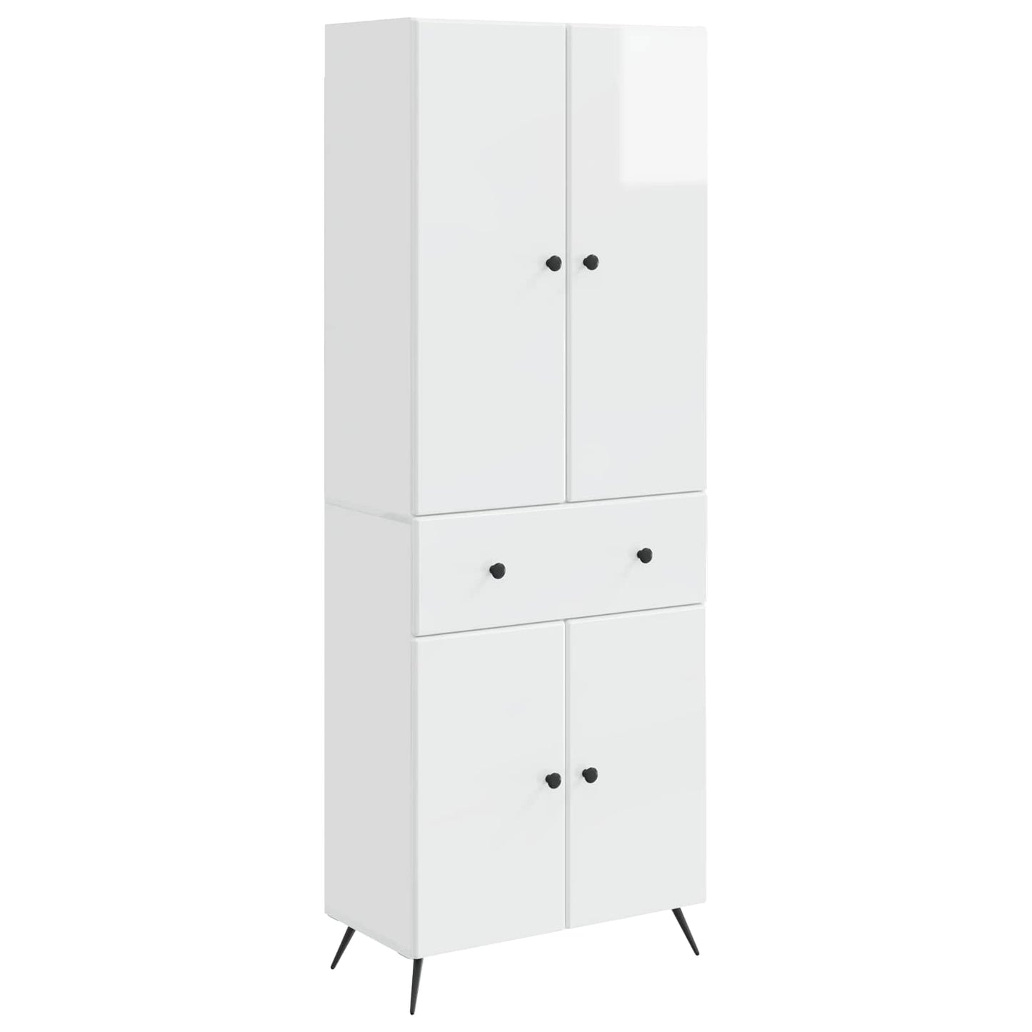 vidaXL 2 pcs High Gloss White