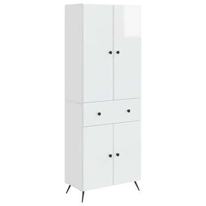 vidaXL 2 pcs High Gloss White