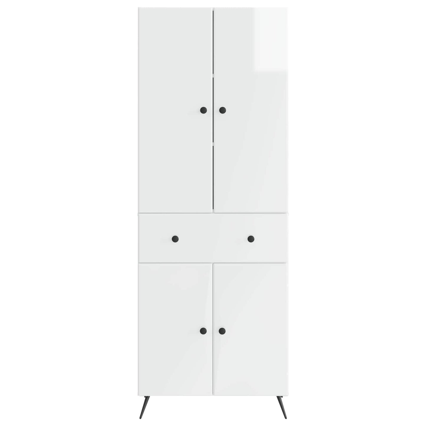 vidaXL 2 pcs High Gloss White