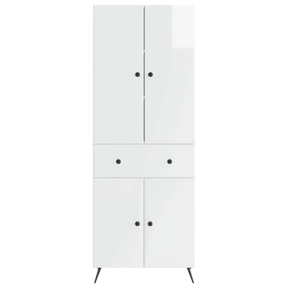 vidaXL 2 pcs High Gloss White