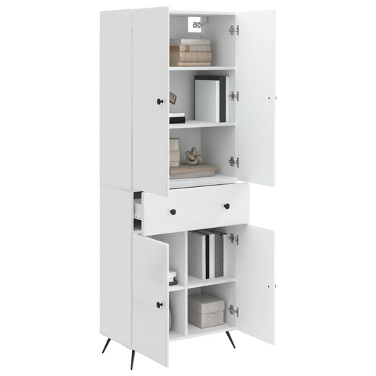 vidaXL 2 pcs High Gloss White
