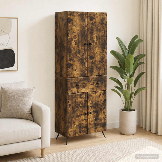 vidaXL Cabinet Set 2 pcs Smoked Oak 66 x 34.5 x 90 cm Engineered Wood