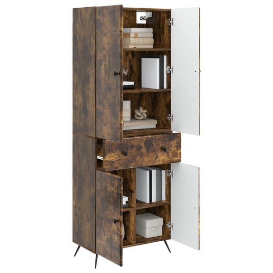 vidaXL 2 pcs Smoked Oak