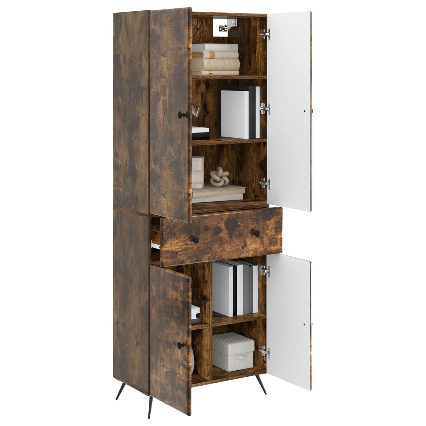 vidaXL 2 pcs Smoked Oak