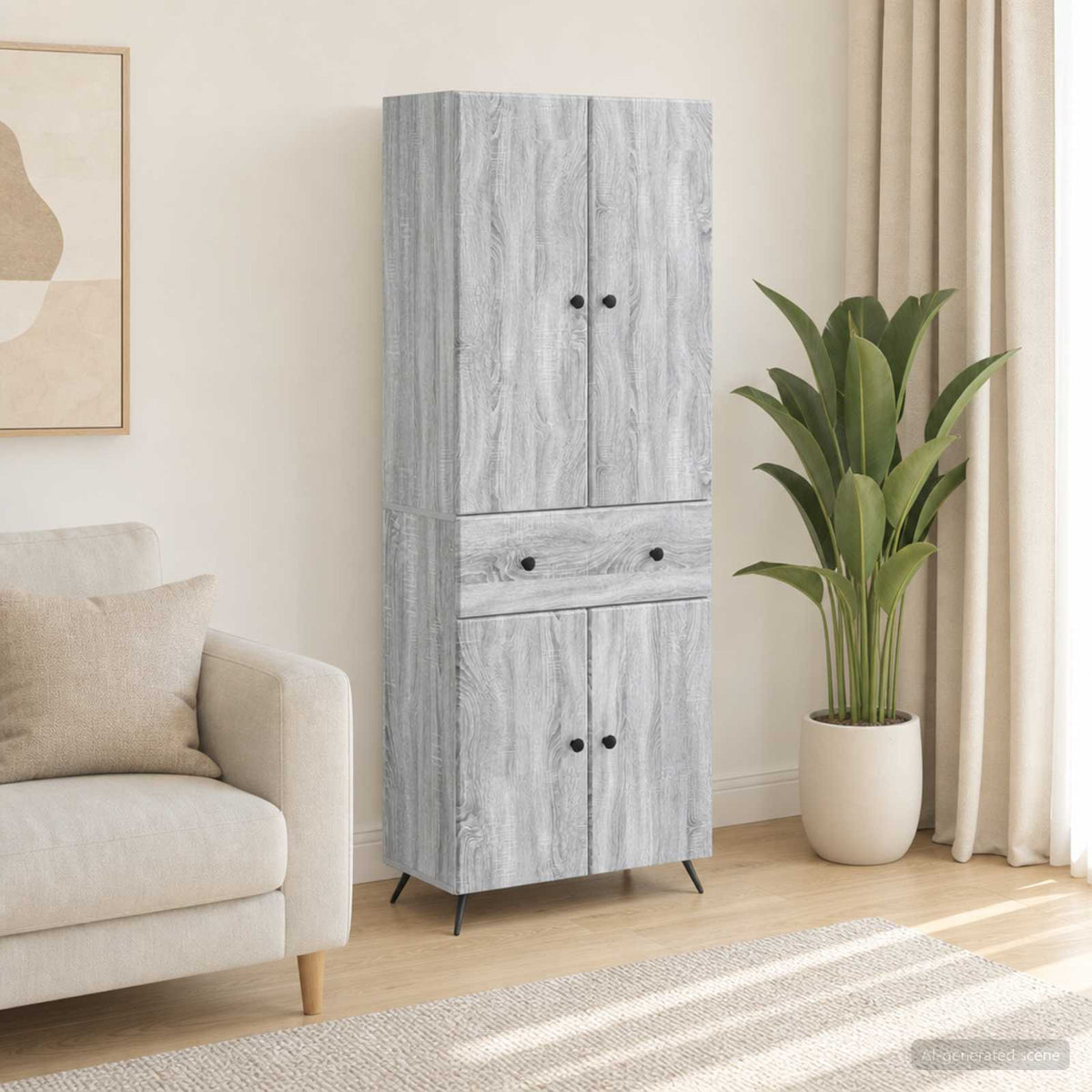 vidaXL 2 pcs Grey Sonoma