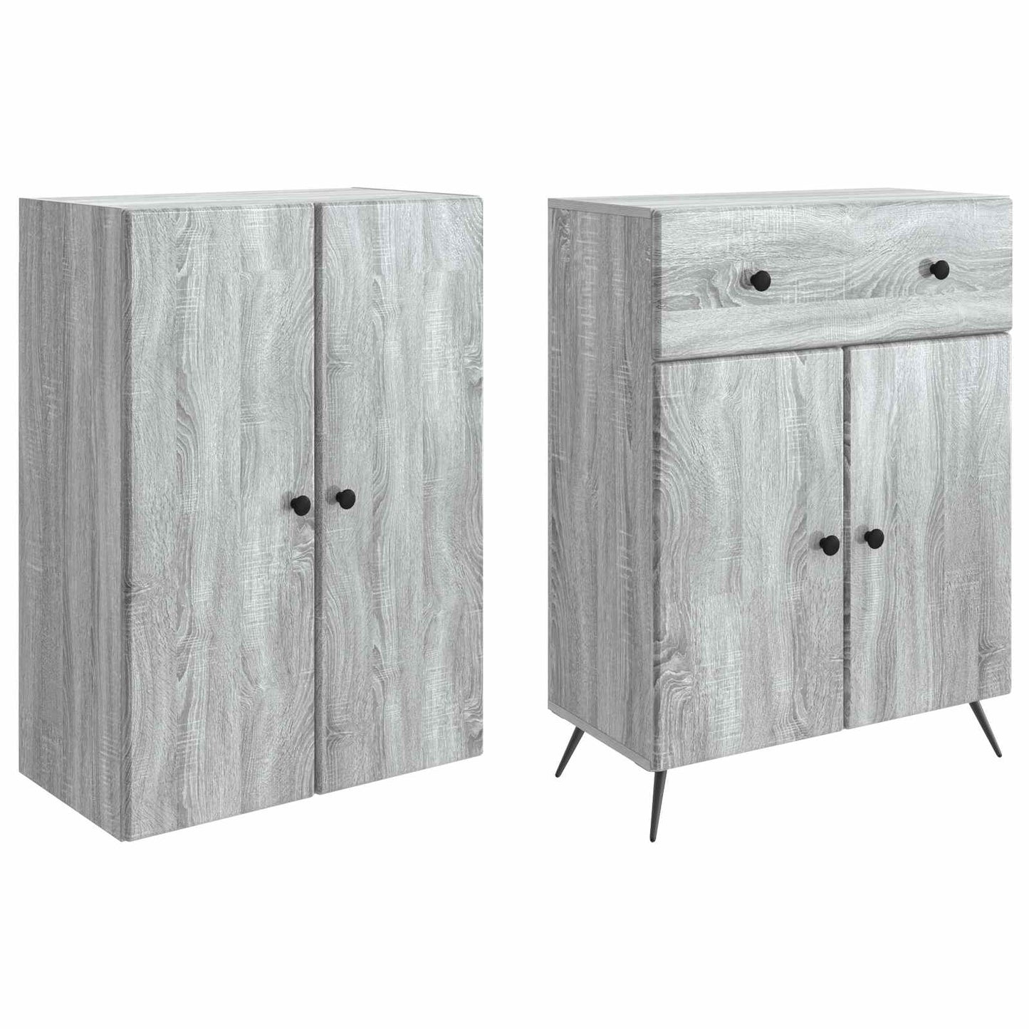 vidaXL 2 pcs Grey Sonoma