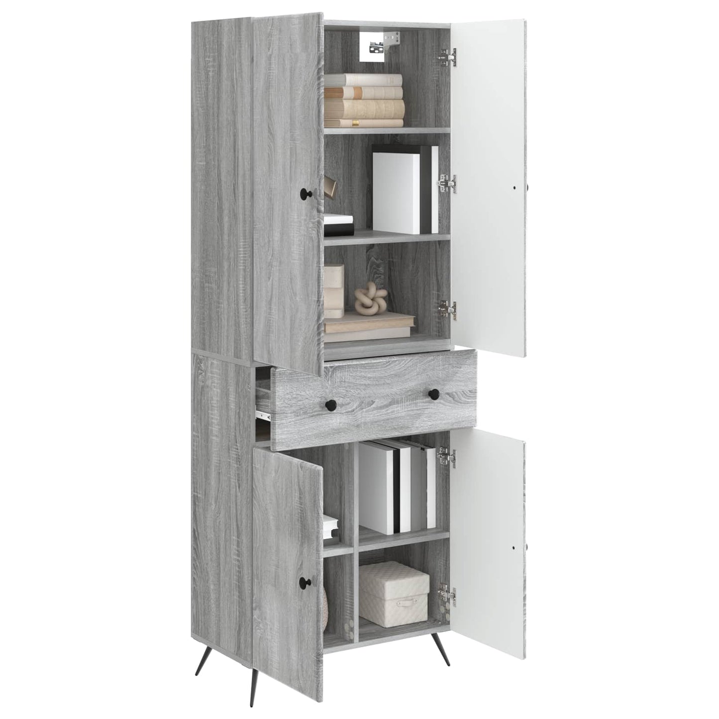 vidaXL 2 pcs Grey Sonoma