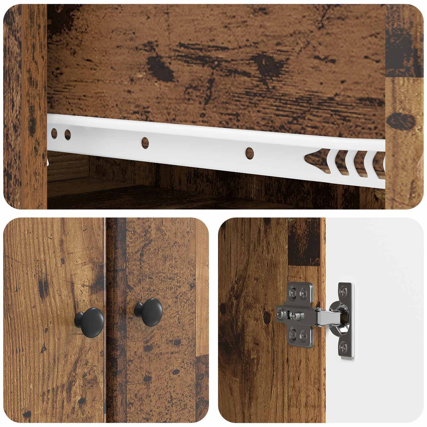 vidaXL 2 pcs Old Wood