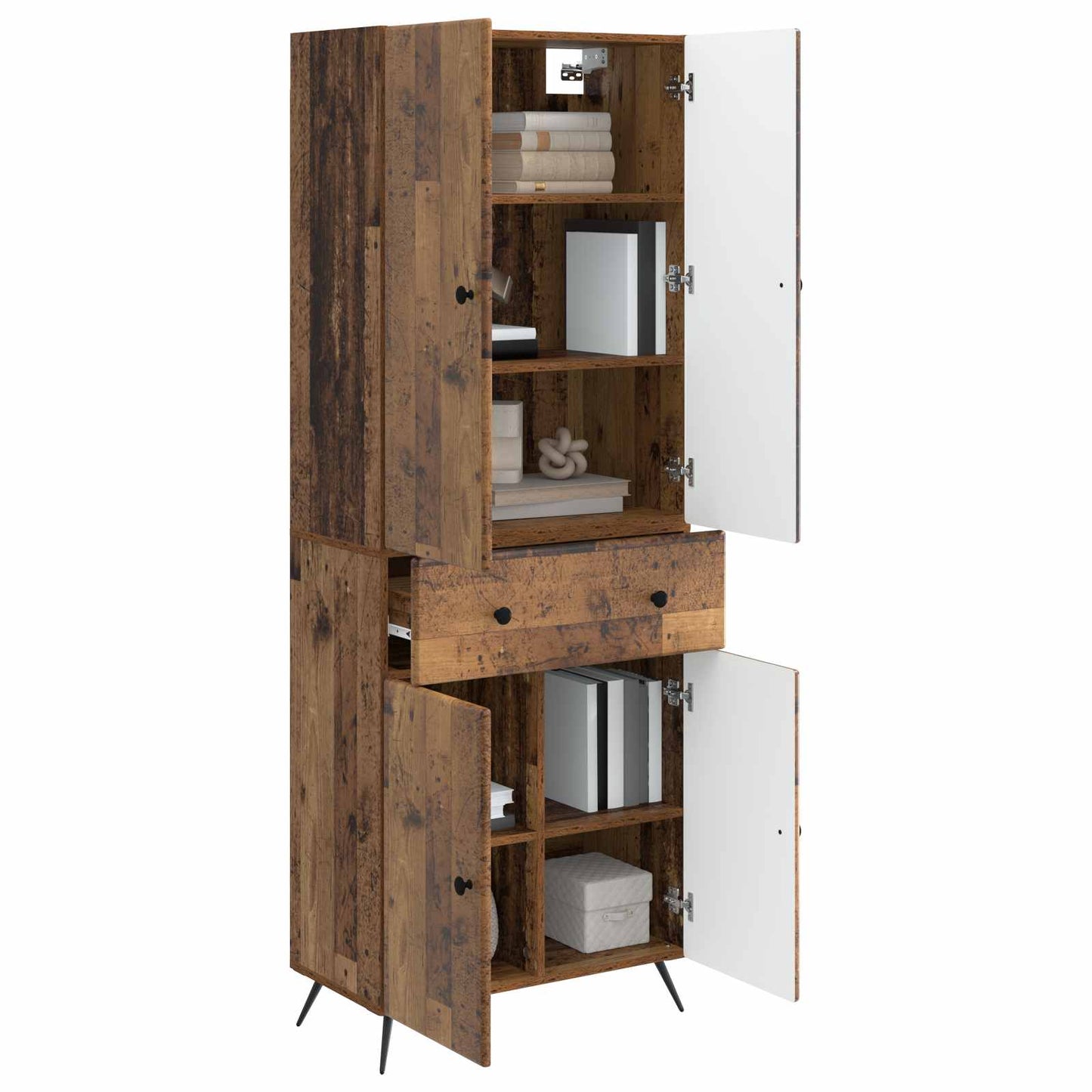 vidaXL 2 pcs Old Wood