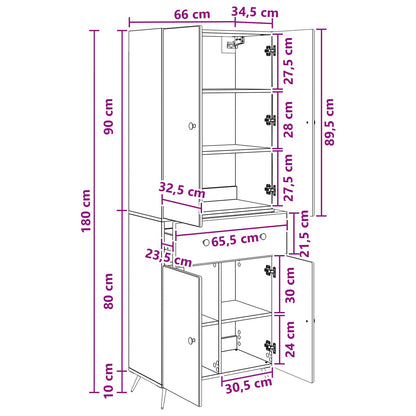 vidaXL 2 pcs Old Wood