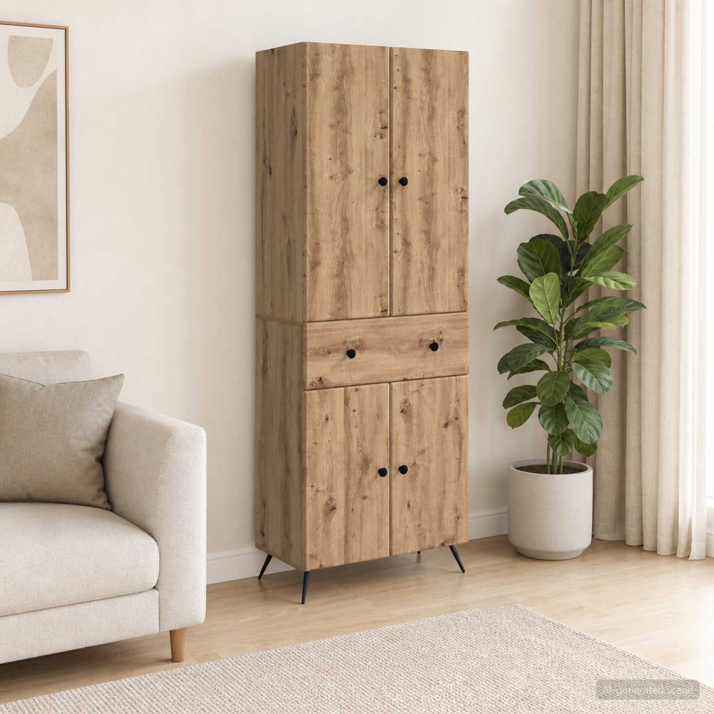 vidaXL 2 pcs Artisan Oak