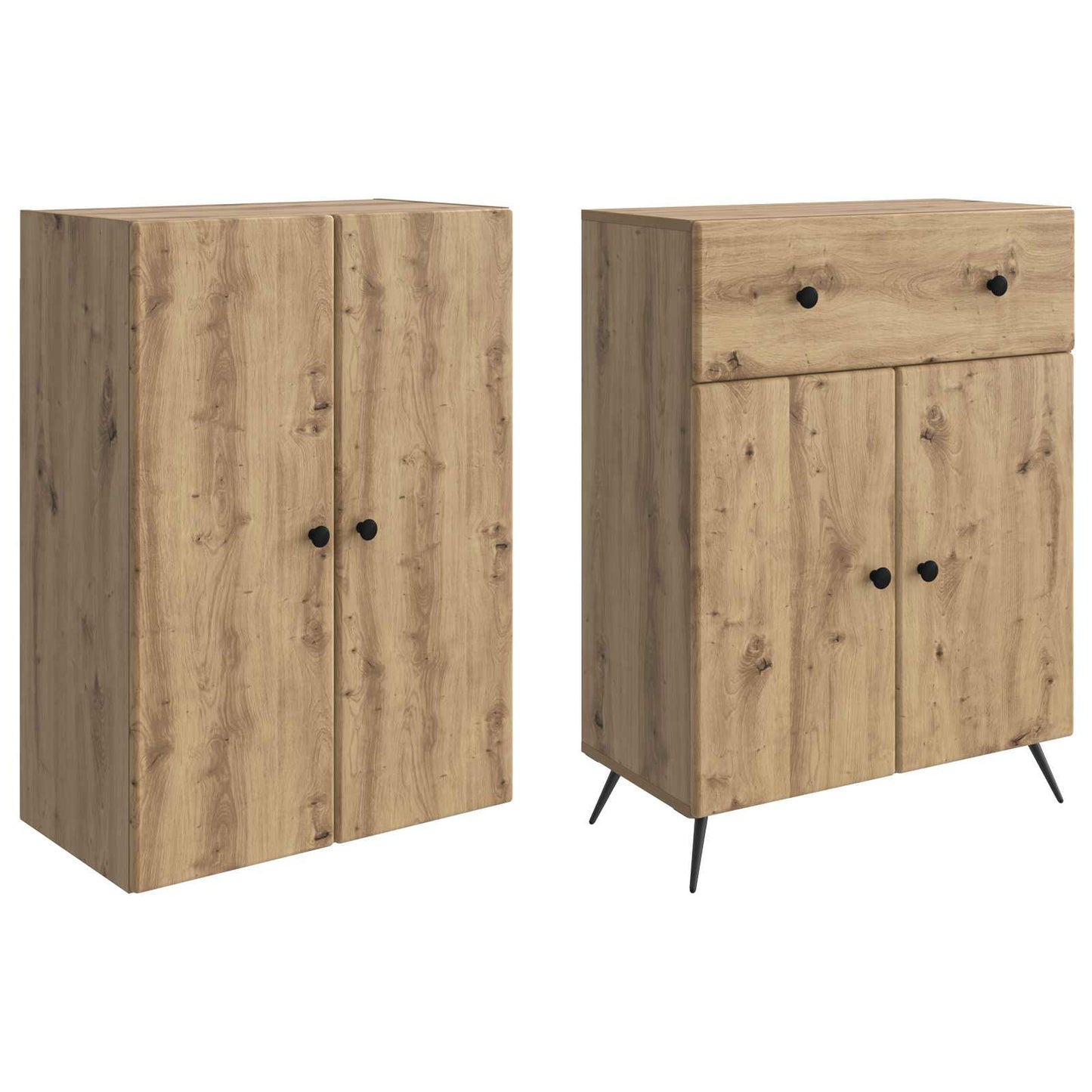 vidaXL 2 pcs Artisan Oak
