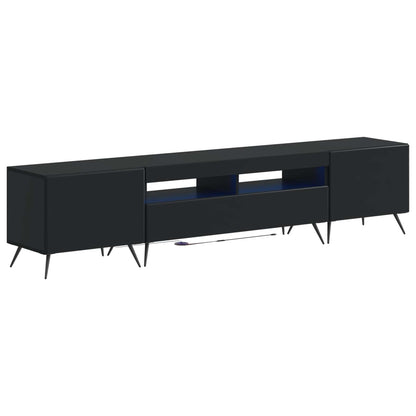 vidaXL 5 Piece LED TV Cabinet Black Engineered Wood