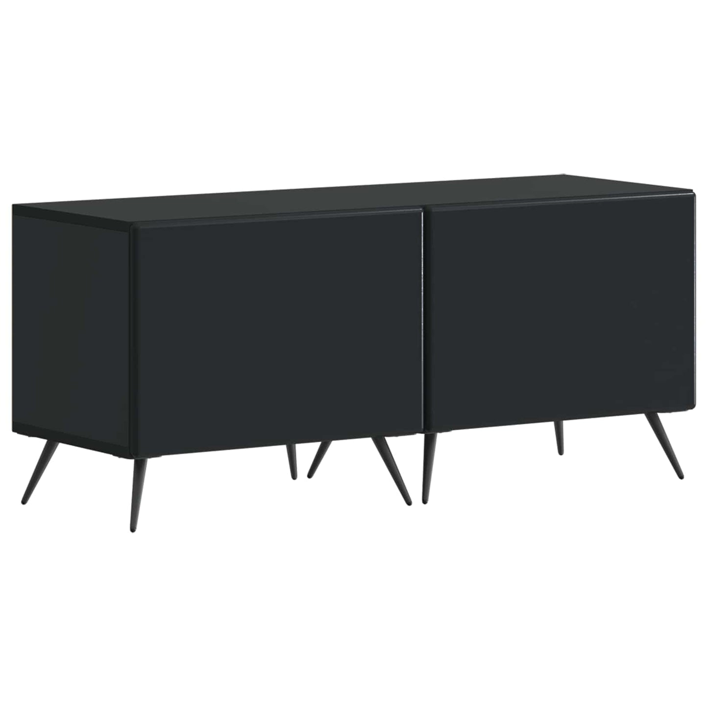 vidaXL 5 Piece LED TV Cabinet Black Engineered Wood