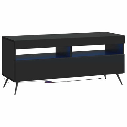 vidaXL 5 Piece LED TV Cabinet Black Engineered Wood