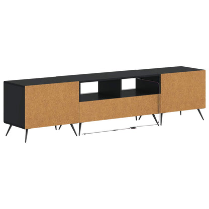 vidaXL 5 Piece LED TV Cabinet Black Engineered Wood