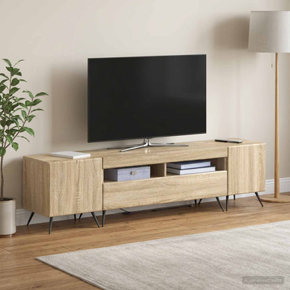 vidaXL LED TV Cabinet BREDA 3 pcs Sonoma Oak Engineered Wood