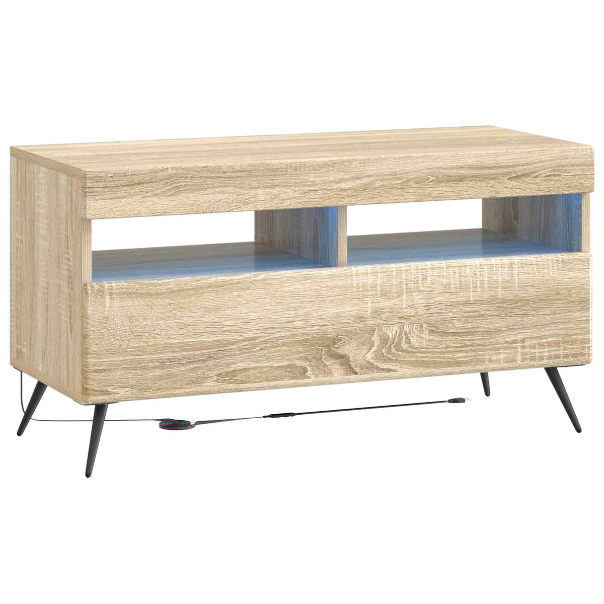 vidaXL LED TV Cabinet BREDA 3 pcs Sonoma Oak Engineered Wood