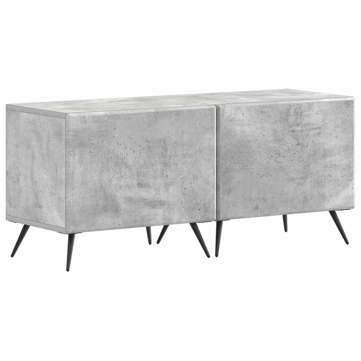 vidaXL LED TV Cabinet BREDA 3 pcs Concrete Grey Engineered Wood