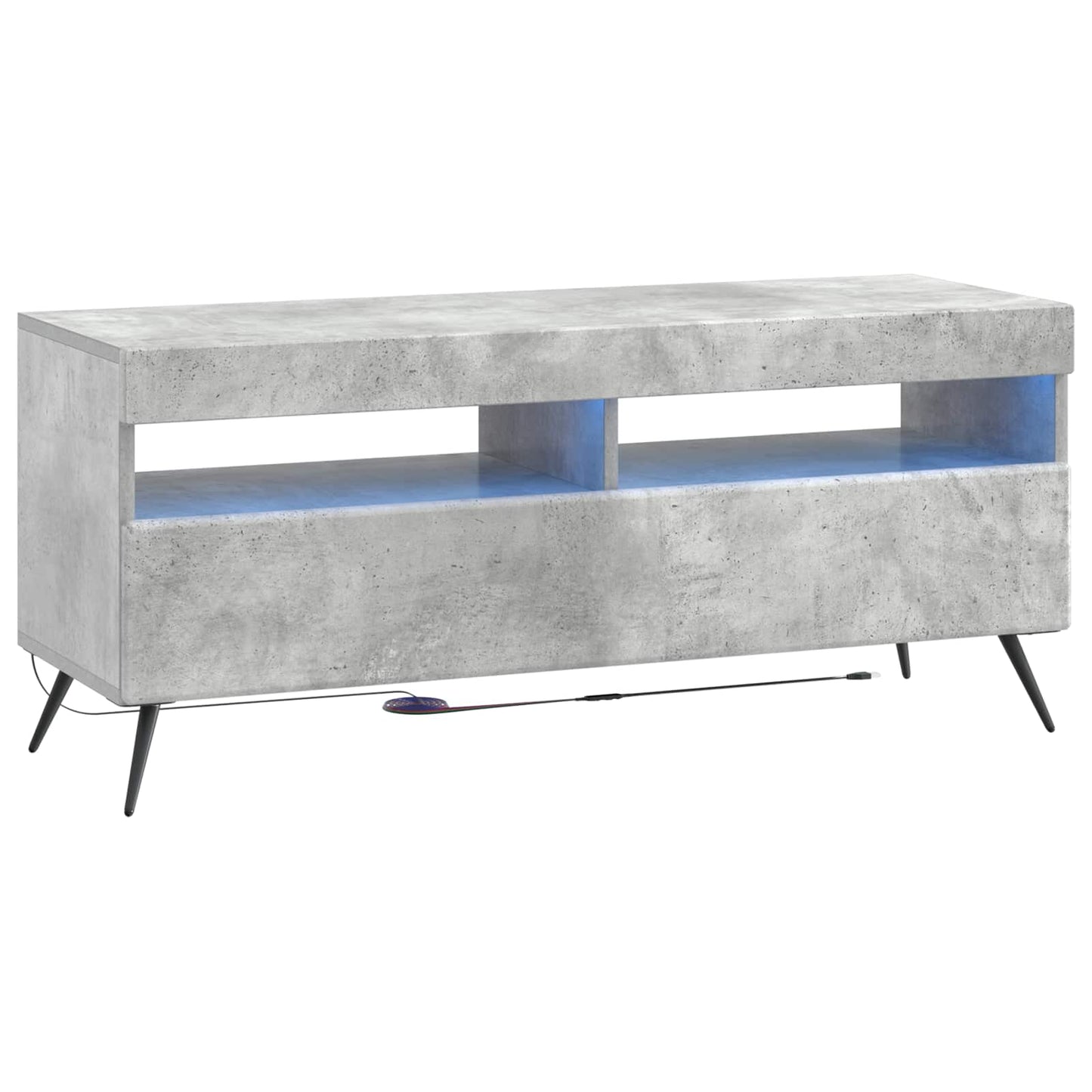 vidaXL 5 Piece LED TV Cabinet Concrete Grey Engineered Wood