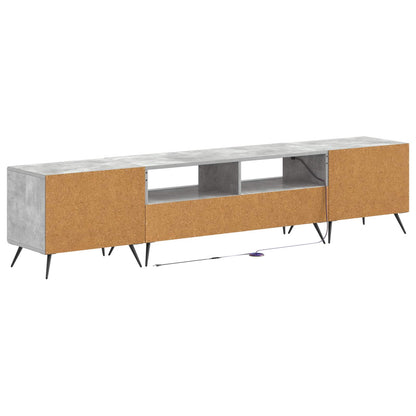 vidaXL 5 Piece LED TV Cabinet Concrete Grey Engineered Wood