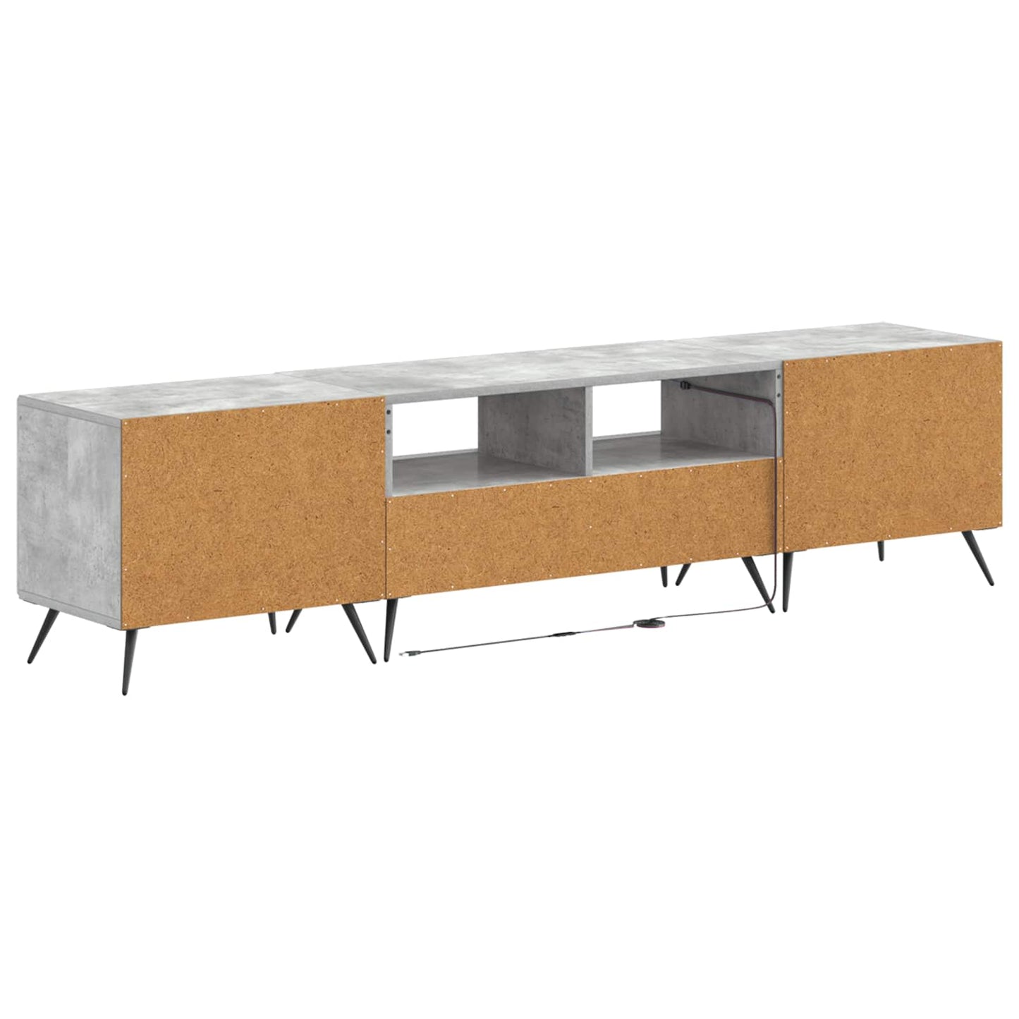 vidaXL 5 Piece LED TV Cabinet Concrete Grey Engineered Wood