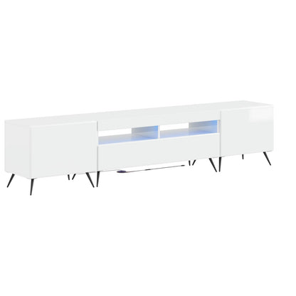 vidaXL 5 Piece LED TV Cabinet High Gloss White Engineered Wood