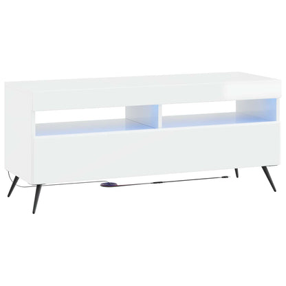 vidaXL 5 Piece LED TV Cabinet High Gloss White Engineered Wood