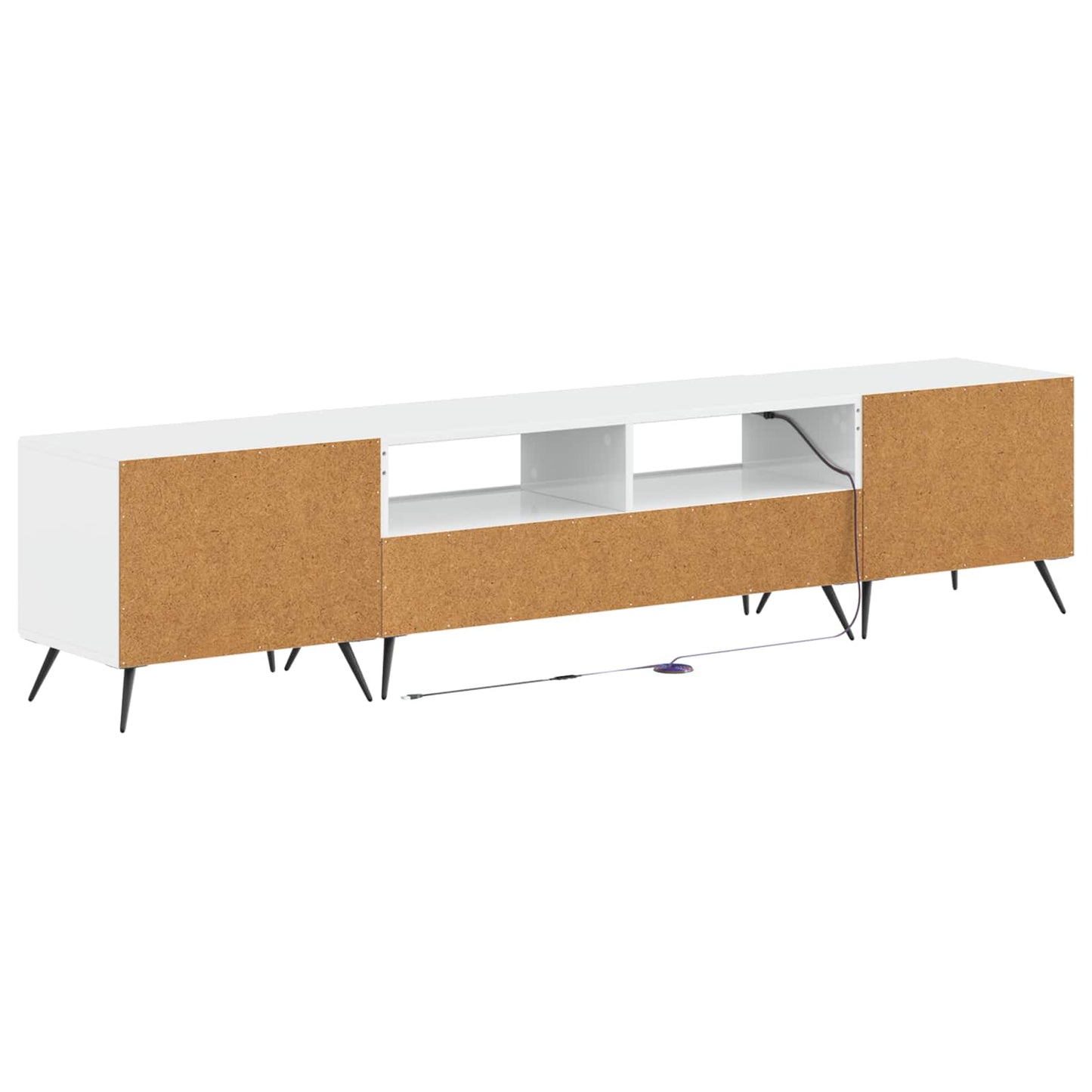 vidaXL 5 Piece LED TV Cabinet High Gloss White Engineered Wood