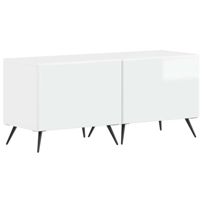 vidaXL 5 Piece LED TV Cabinet High Gloss White Engineered Wood