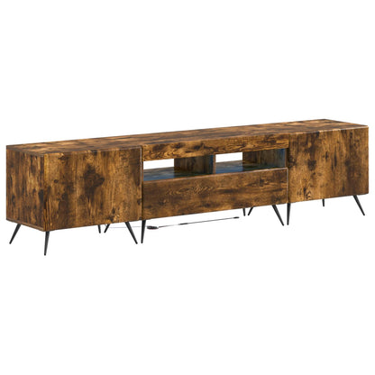 vidaXL 5 Piece LED TV Cabinet Smoked Oak Engineered Wood
