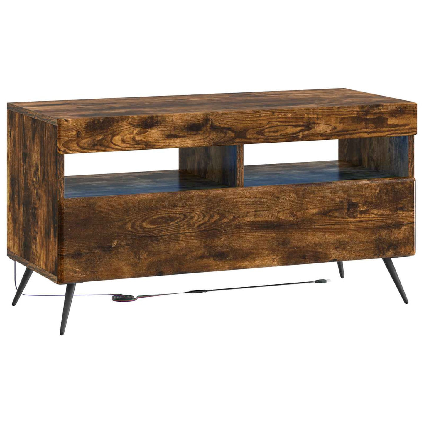 vidaXL 5 Piece LED TV Cabinet Smoked Oak Engineered Wood