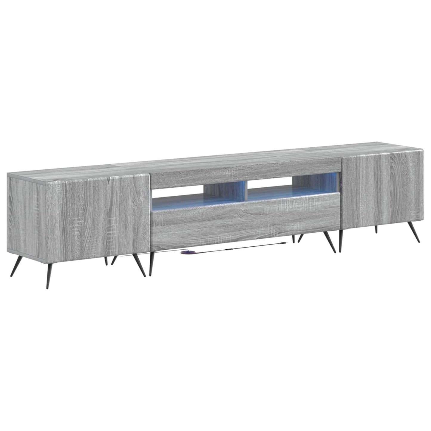 vidaXL 5 Piece LED TV Cabinet Grey Sonoma Engineered Wood