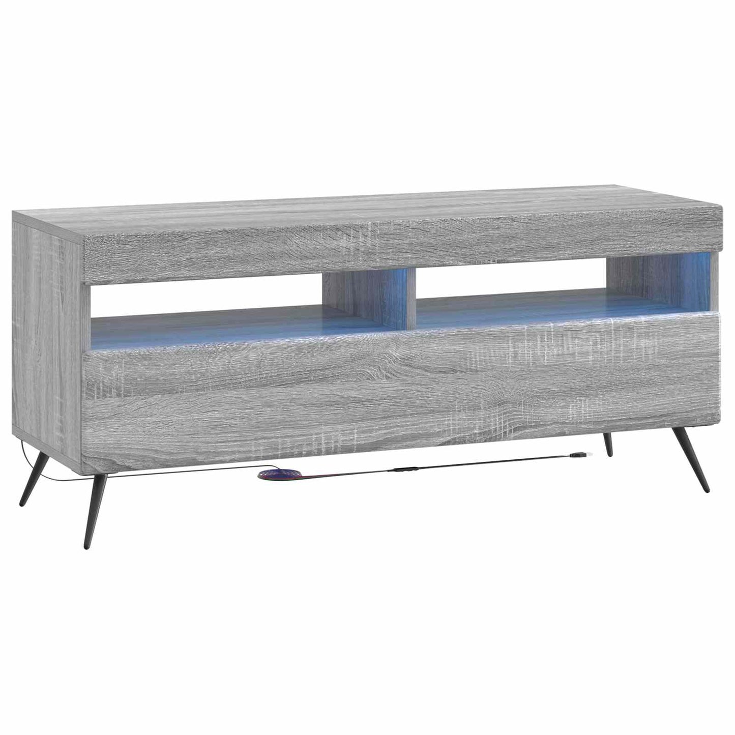 vidaXL 5 Piece LED TV Cabinet Grey Sonoma Engineered Wood