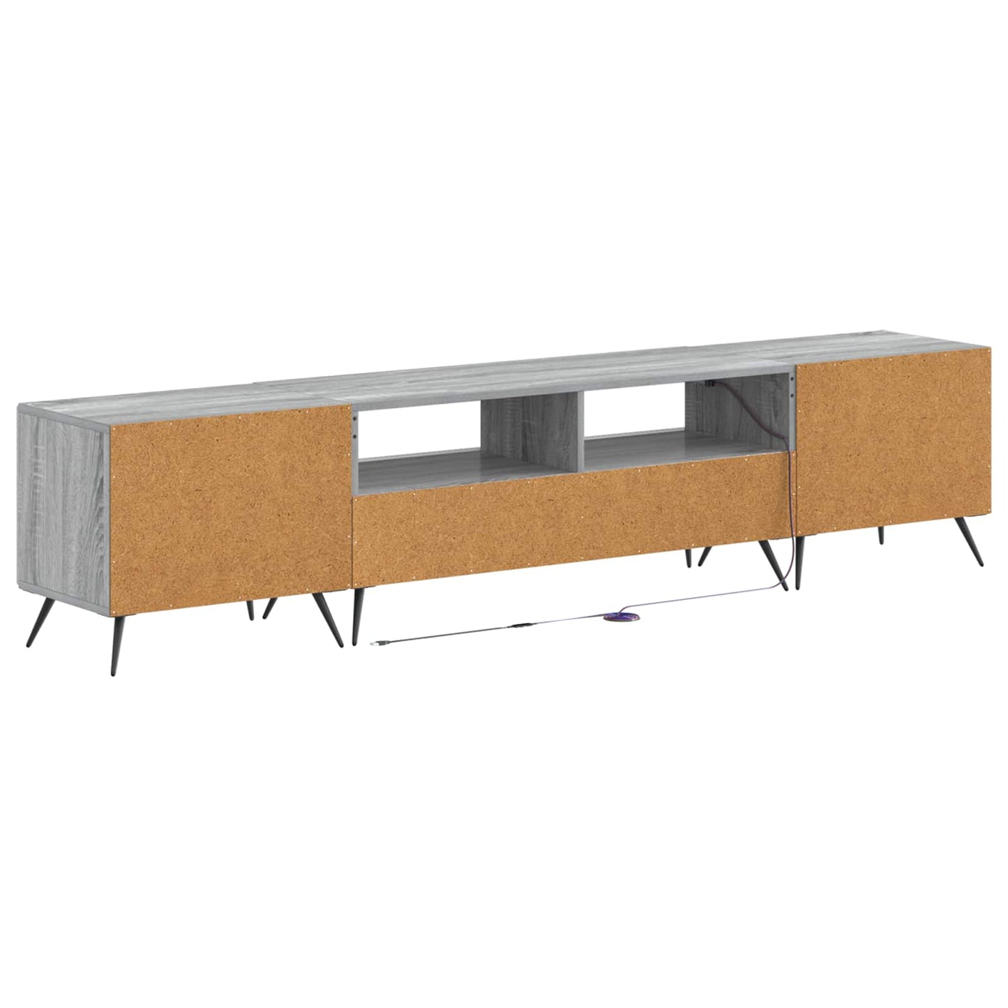 vidaXL 5 Piece LED TV Cabinet Grey Sonoma Engineered Wood