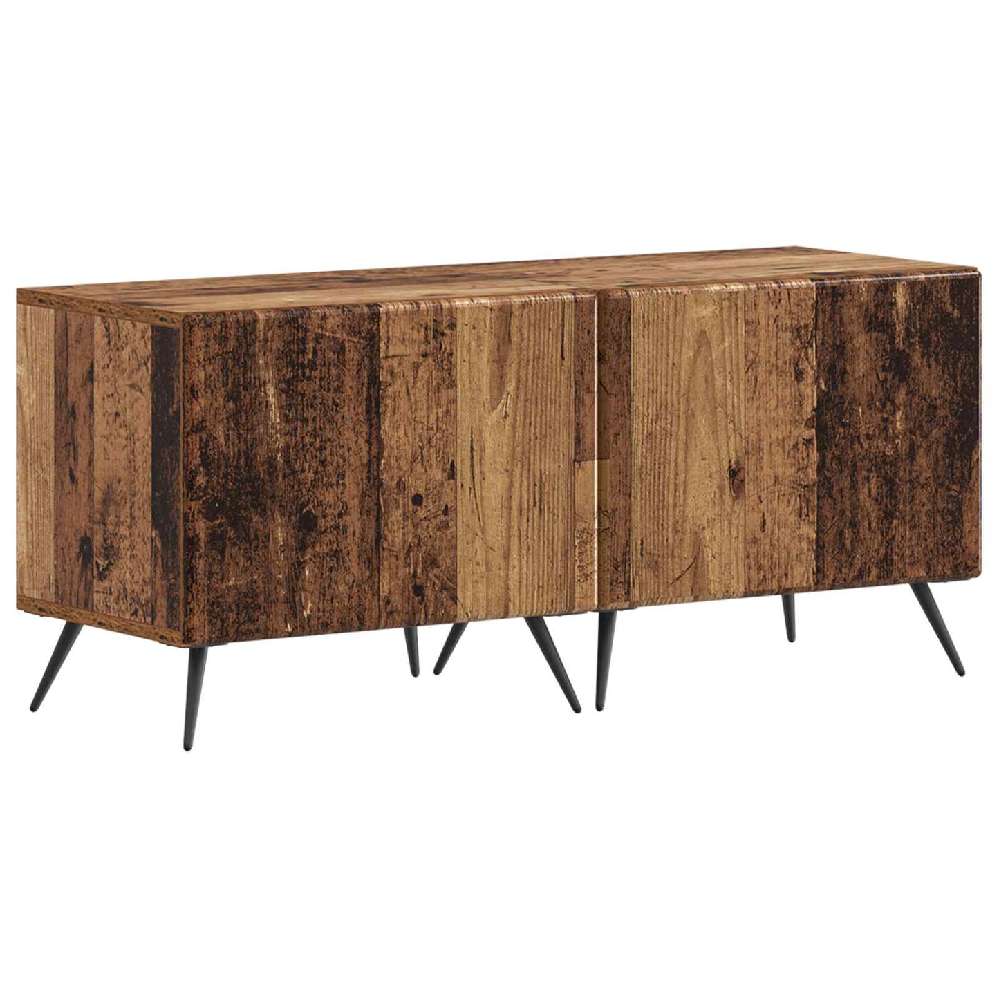vidaXL 5 Piece LED TV Cabinet Old Wood Engineered Wood