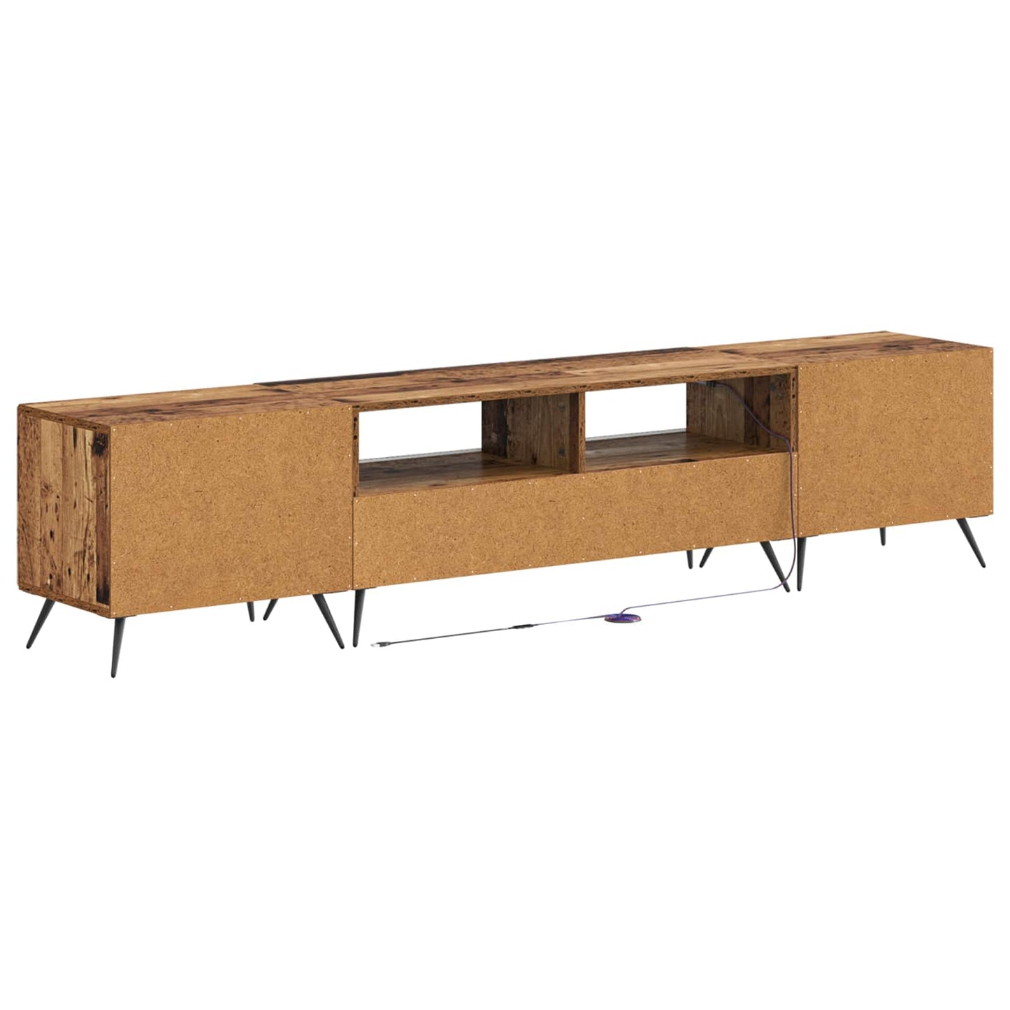 vidaXL 5 Piece LED TV Cabinet Old Wood Engineered Wood