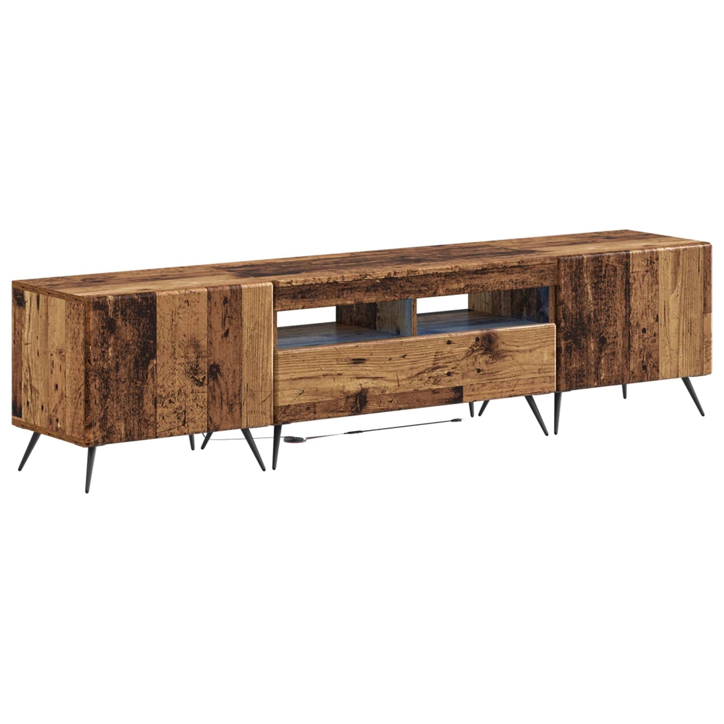 vidaXL 5 Piece LED TV Cabinet Old Wood Engineered Wood